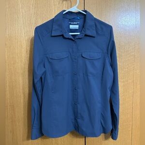 Columbia Silver Ridge Lite Omni-Shade Women’s Navy Blue Shirt Size Medium